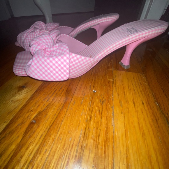 Jeffrey Campbell pink plaid kitten heels size 11 - Picture 3 of 4